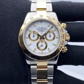 Rolex Daytona Stainless Steel & Yellow Gold White Dial
