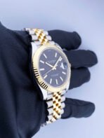 Rolex Datejust Steel & Gold Black Dial - Image 2