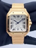 Cartier Santos Gold Large White Dial