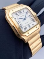 Cartier Santos Gold Large White Dial - Image 2