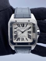 Cartier Santos 100 XL Stainless Steel Black Dial