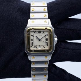Santos Two Tone White Dial