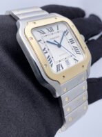 Cartier Santos Two Tone Large White Dial - Image 2