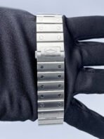 Cartier Santos Stainless Steel Large Blue PVD Bezel White Dial - Image 4