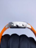 Patek Philippe Aquanaut Orange Strap Black Dial - Image 3