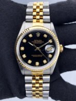 Rolex Datejust Yellow Gold & Steel Black Dial