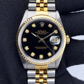 Rolex Datejust Yellow Gold & Steel Black Dial