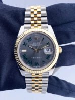 Datejust "Wimbledon" Yellow Gold & Steel Grey Dial