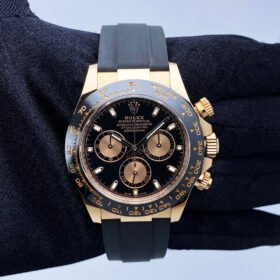 Rolex Daytona Gold Oysterflex Black Dial