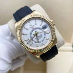 Sky-Dweller Yellow Gold OysterFlex White Dial