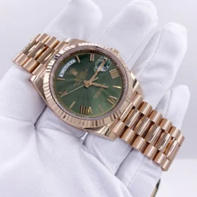 Day-Date Rose Gold Olive Dial